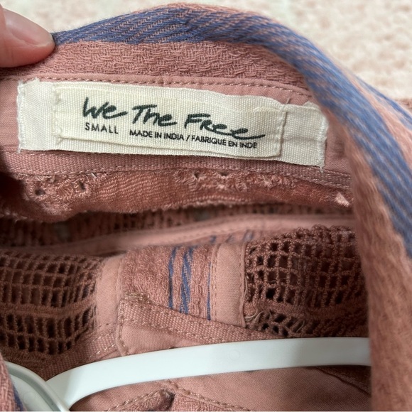 NWT We The Free Button Down Tunic Top Boxy Trapeze Babydoll Fit Top Size Small - Picture 3 of 9